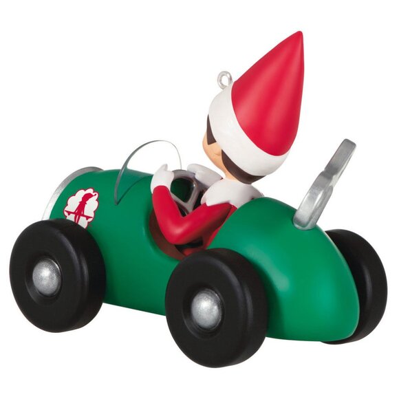 New! Elf on the Shelf Hallmark Keepsake Christmas Ornament 2023 Race Car Scout - Picture 4 of 5